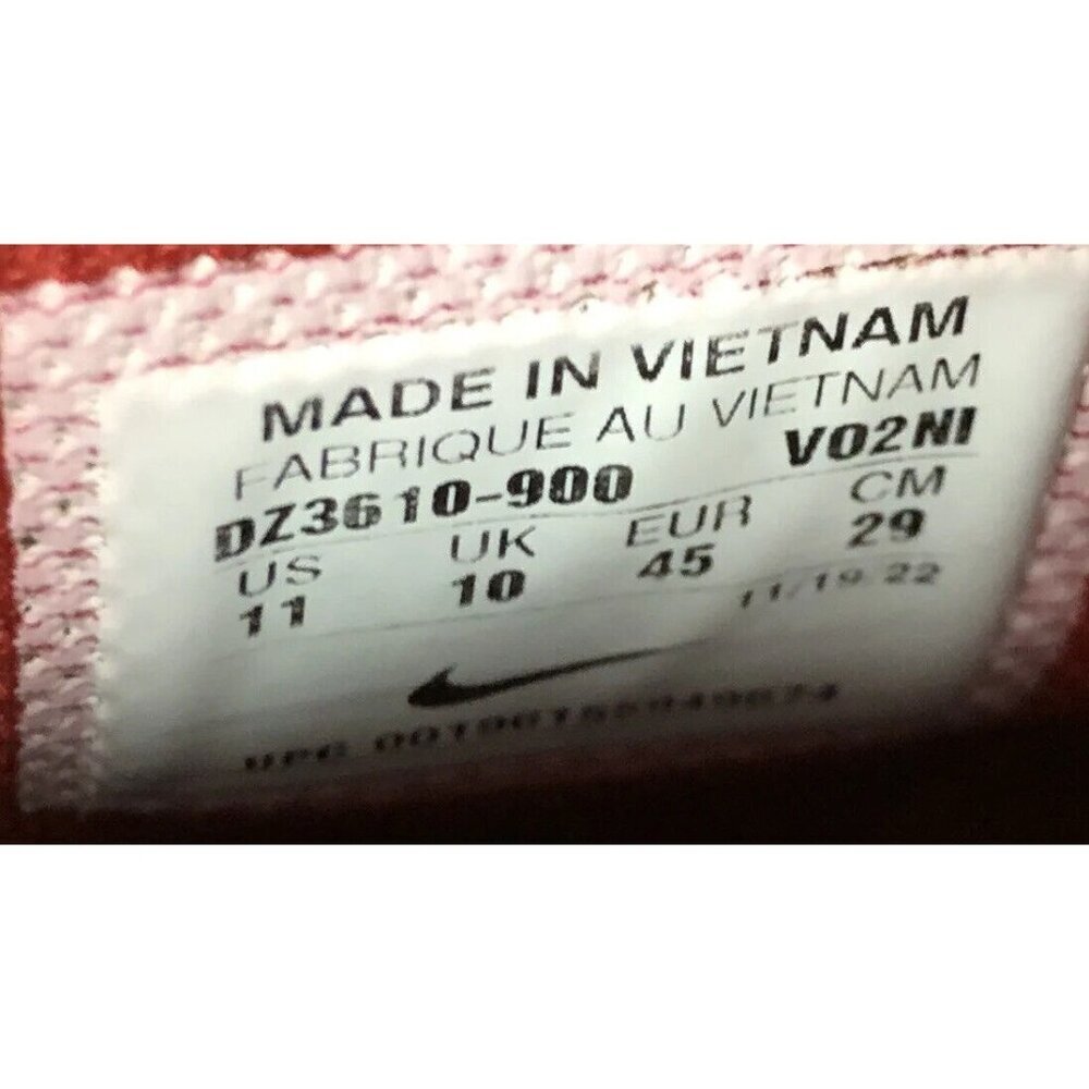 Nike By You Air Force 1 High Red Black Leather Shoes Sneakers DZ3610-900 Size 11 - Picture 10 of 10